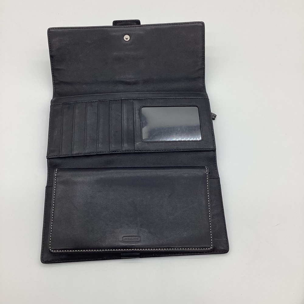 2151. Vintage Coach Black Wallet 2PC Set w/ Large Buckle VGUC - Picture 3 of 13